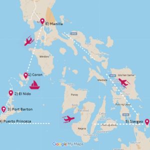 Rondreis Filipijnen routekaart