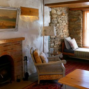 Olive Stone Farm cottage Montagu fireplace
