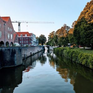 Het kanaal in Grave